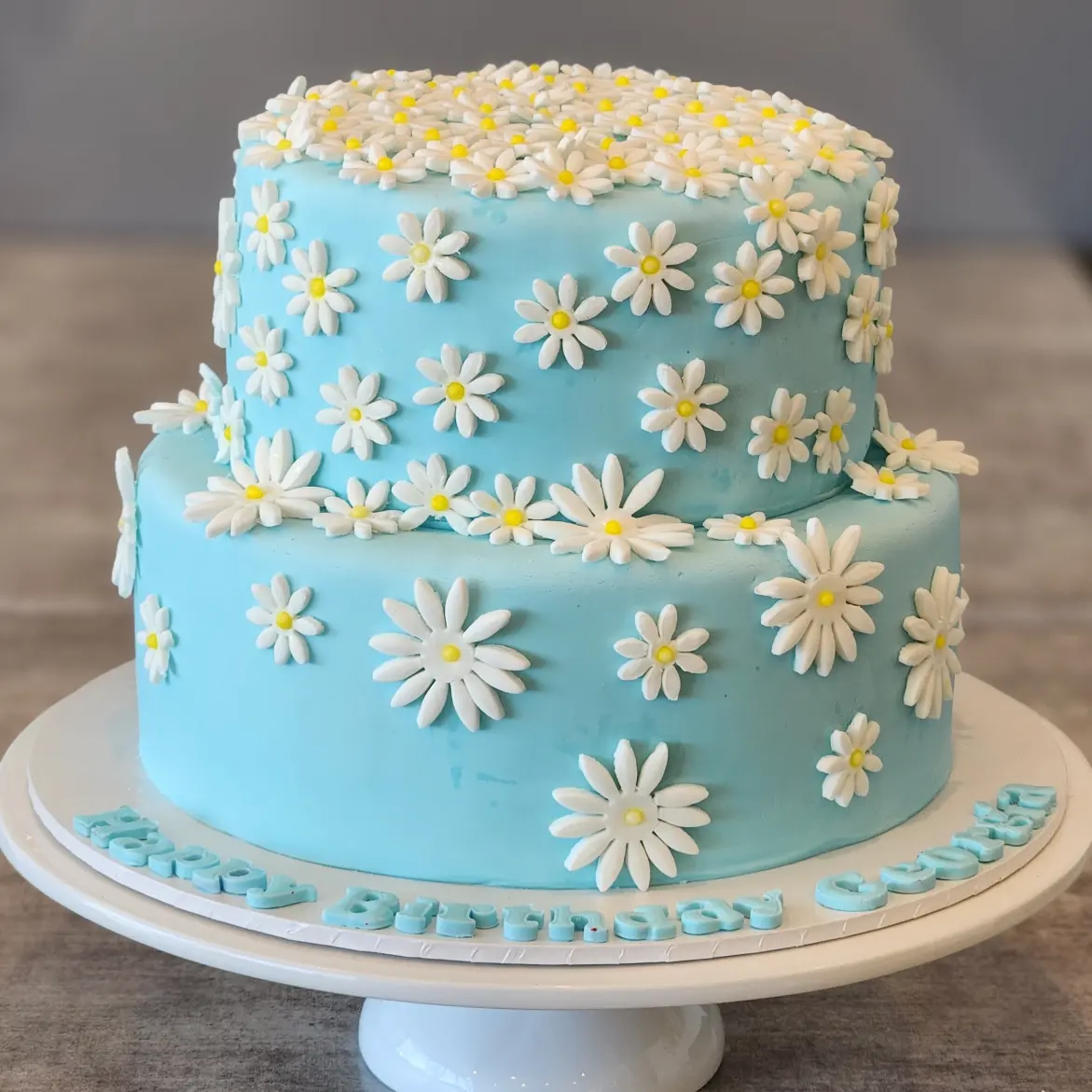 Cascading Flowers cake